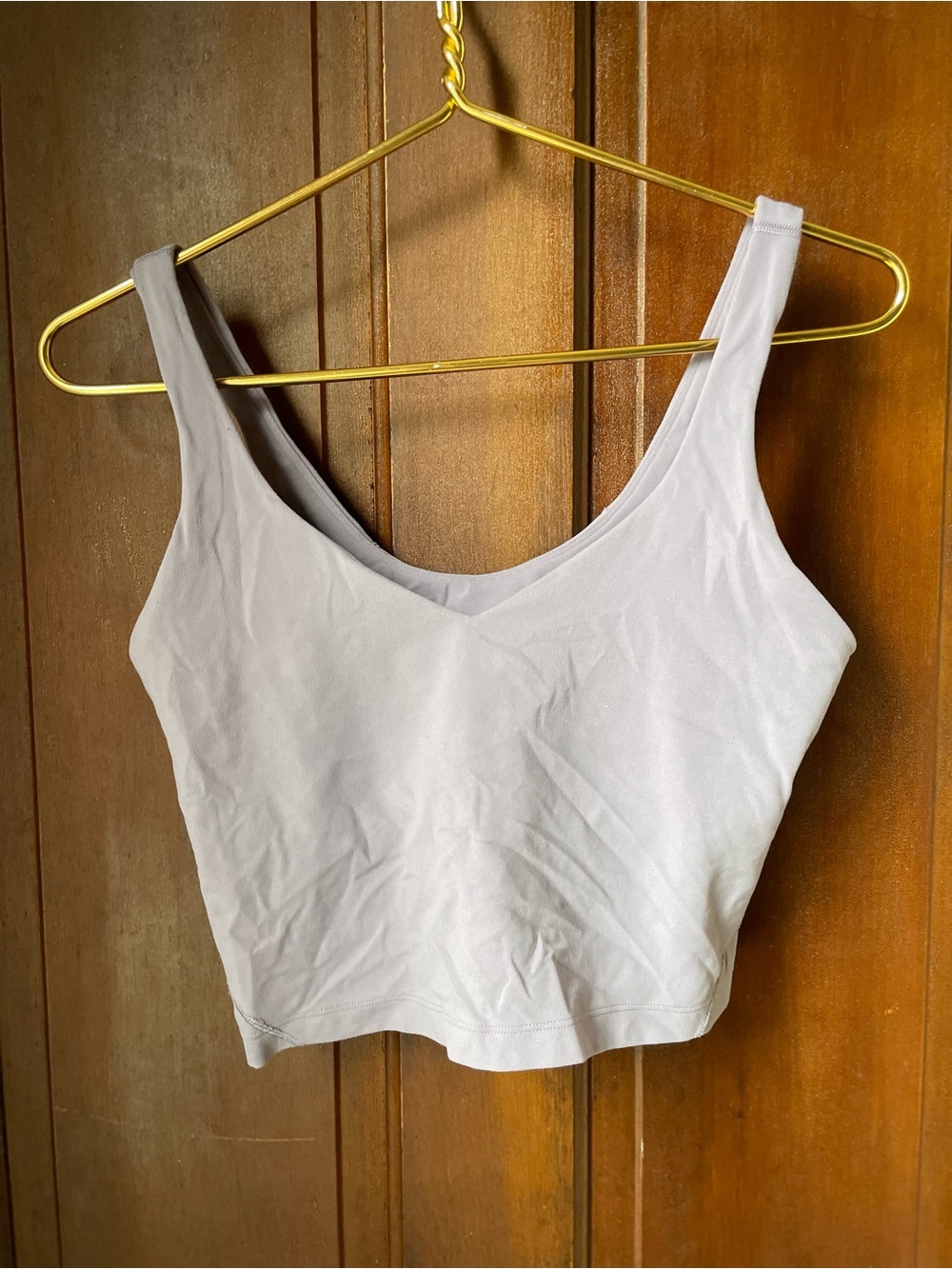 Lululemon women's size 10 light purple cropped athletic tank top